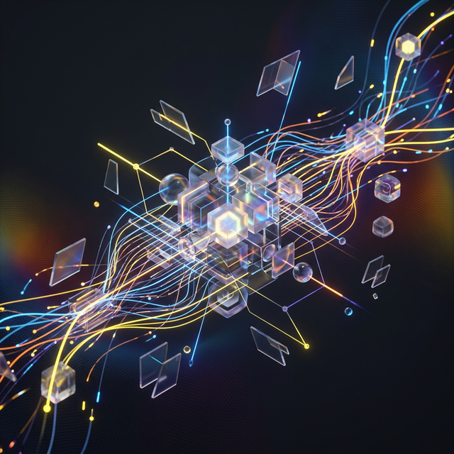 Abstract AI Data Flow